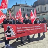Les délégués d'UNIA-Valais n'ont pas manqué de manifester pour leurs chevaux de bataille
